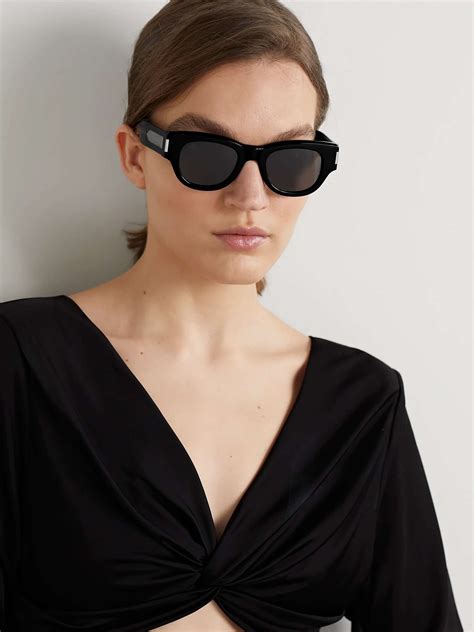 saint laurent round frame acetate sunglasses fake